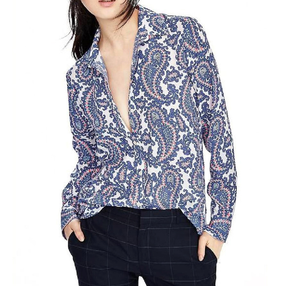 Banana Republic Tops - Banana Republic Periwinkle Paisley Dillon Shirt S
